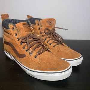 VANS Off The Wall Hi Top Scotchgard Suede Men’s 10 Women’s 11.5 Pre Owned Brown